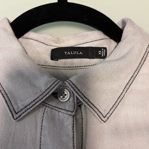 Aritzia Talula light gray denim shirt excellent condition xs lightweight